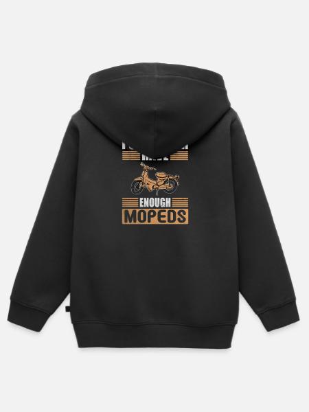 Can Never Have Enough Mopeds Mofa Leidenschaft - Hoodie Premium med dragkedja barn ekologisk - svart