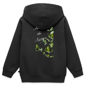 natur - Kinder Premium Organic Zip Hoodie - Schwarz - Hinten - AI Model Kid Male (0cm)