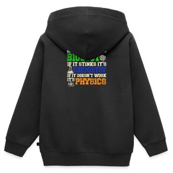 Biology Chemistry Physics Naturwissenschaften - Kinder Premium Organic Zip Hoodie - Schwarz - Hinten - AI Model Kid Male (0cm)