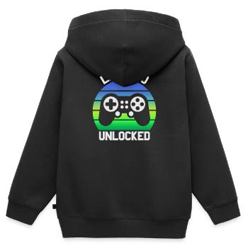 10th Birthday Girl Boy, 10 Year Old Birthday Gifts - Kids Premium Organic Zip-up Hoodie - black - Back - AI Model Kid Male (0cm)