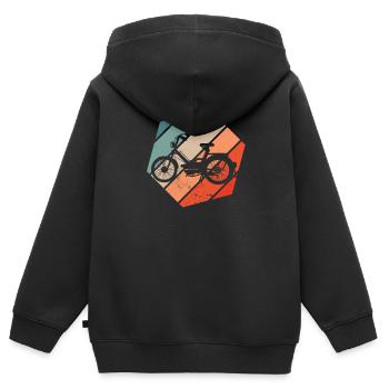Moped Moped Vintage Moped Driver Moped Lover 2 stroke - Kids Premium Organic Zip-up Hoodie - black - Back - AI Model Kid Male (0cm)