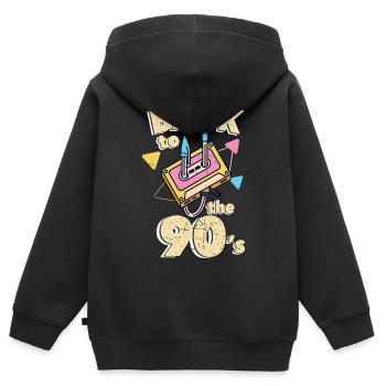 90s 90s - Kids Premium Organic Zip-up Hoodie - black - Back - AI Model Kid Male (0cm)