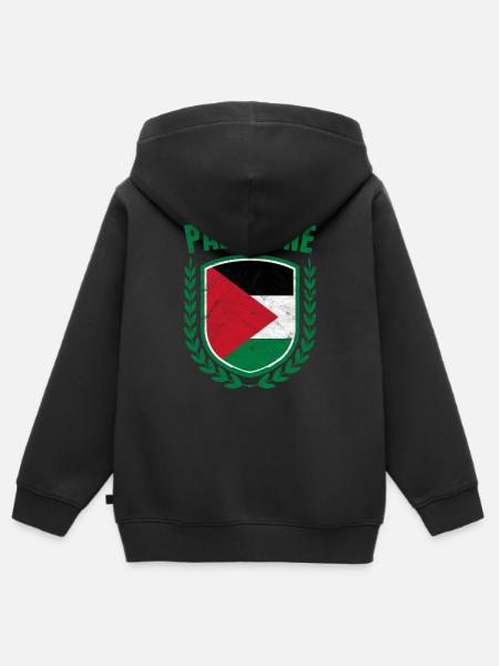 Palästina - Hoodie Premium med dragkedja barn ekologisk - svart