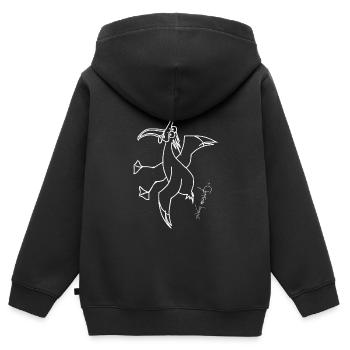Kreischmöwe - Larus Vocifer - Kinder Premium Organic Zip Hoodie - Schwarz - Hinten - AI Model Kid Male (0cm)