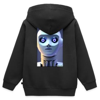 Robot Future Technology Science Android - Kids Premium Organic Zip-up Hoodie - black - Back - AI Model Kid Male (0cm)