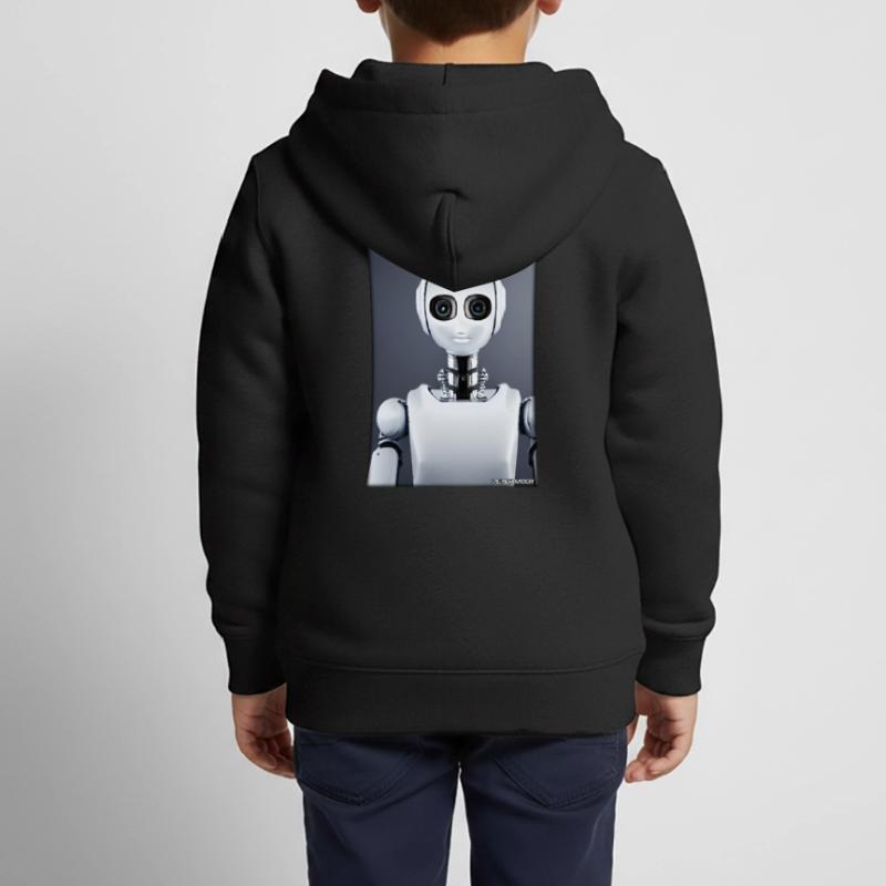 Robot Future Technology Science Android Kids Premium Organic Zip-up Hoodie
