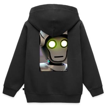 Robot Future Technology Science Android - Kids Premium Organic Zip-up Hoodie - black - Back - AI Model Kid Male (0cm)