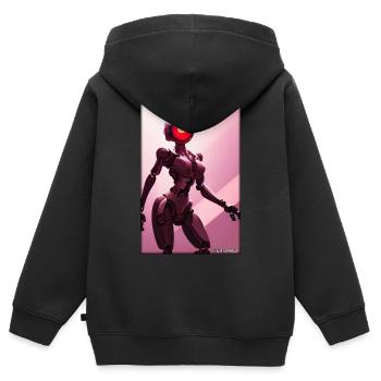 Roboter Zukunft Wissenschaft Sci-Fi Maschine - Kinder Premium Organic Zip Hoodie - Schwarz - Hinten - AI Model Kid Male (0cm)