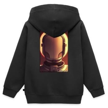 Robot Future Technology Science Android - Kids Premium Organic Zip-up Hoodie - black - Back - AI Model Kid Male (0cm)