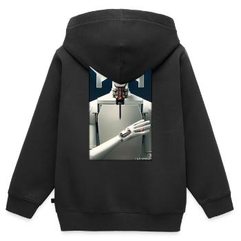 Robot Future Technology Science Android - Kids Premium Organic Zip-up Hoodie - black - Back - AI Model Kid Male (0cm)