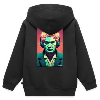 Ludwig van Beethoven DJ Headphones Music Party - Kids Premium Organic Zip-up Hoodie - black - Back - AI Model Kid Male (0cm)