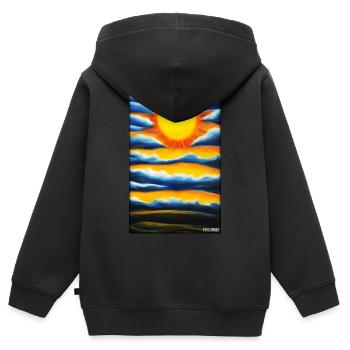 Sonne Sommer Natur Urlaub Sonnenschein Sonnenlicht - Kinder Premium Organic Zip Hoodie - Schwarz - Hinten - AI Model Kid Male (0cm)