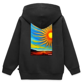 Sonne Sommer Natur Urlaub Sonnenschein Sonnenlicht - Kinder Premium Organic Zip Hoodie - Schwarz - Hinten - AI Model Kid Male (0cm)