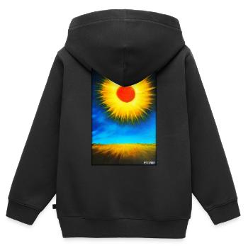 Sonne Sommer Natur Urlaub Sonnenschein Sonnenlicht - Kinder Premium Organic Zip Hoodie - Schwarz - Hinten - AI Model Kid Male (0cm)