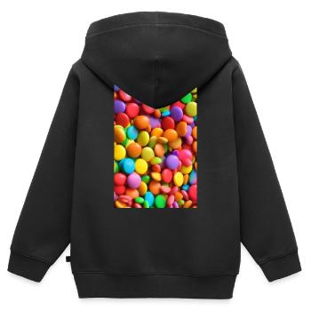 Candies - Kids Premium Organic Zip-up Hoodie - black - Back - AI Model Kid Male (0cm)
