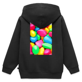 Candies - Kids Premium Organic Zip-up Hoodie - black - Back - AI Model Kid Male (0cm)