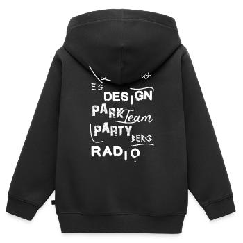 Die Antwort auf Alles - Kinder Premium Organic Zip Hoodie - Schwarz - Hinten - AI Model Kid Male (0cm)