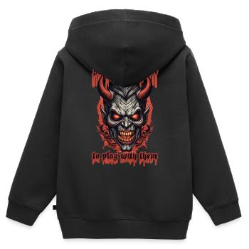 Demons to play with - Kids Premium Organic Zip-up Hoodie - black - Back - AI Model Kid Male (0cm)