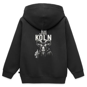 Domstadt Rebellion - Kinder Premium Organic Zip Hoodie - Schwarz - Hinten - AI Model Kid Male (0cm)