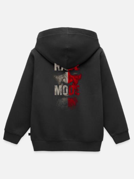 Rage Mode - Kinder Premium Organic Zip Hoodie - Schwarz