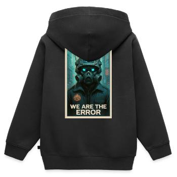 WIR SIND DER FEHLER - Kinder Premium Organic Zip Hoodie - Schwarz - Hinten - AI Model Kid Male (0cm)