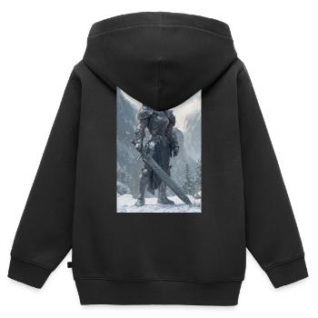 Warlord Frost Armor - Kids Premium Organic Zip-up Hoodie - black - Back - AI Model Kid Male (0cm)