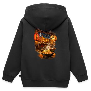 Ramen is Life - Kinder Premium Organic Zip Hoodie - Schwarz - Hinten - AI Model Kid Male (0cm)