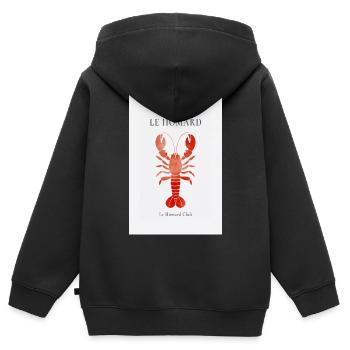 Le Homard Club reduziertes Hummer Design France - Kinder Premium Organic Zip Hoodie - Schwarz - Hinten - AI Model Kid Male (0cm)
