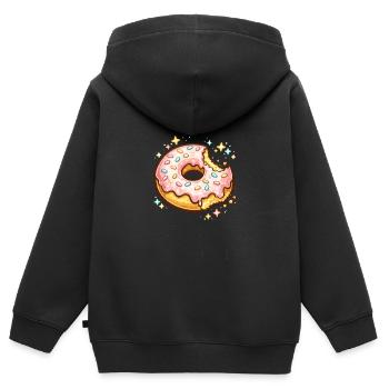 Donut Sparkle Sprinkles - Kids Premium Organic Zip-up Hoodie - black - Back - AI Model Kid Male (0cm)