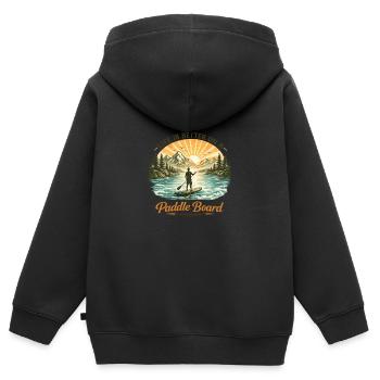 Life is Better on a Paddle Board – Vintage SUP - Kids Premium Organic Zip-up Hoodie - black - Back - AI Model Kid Male (0cm)