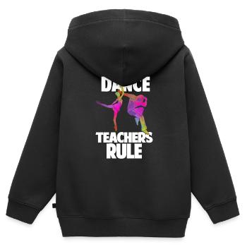 Professeur de danse Règle Professeur de danse Cadeau de l’école de danse - Sweat Premium à capuche zippé enfant bio - noir - Dos - AI Model Kid Male (0cm)