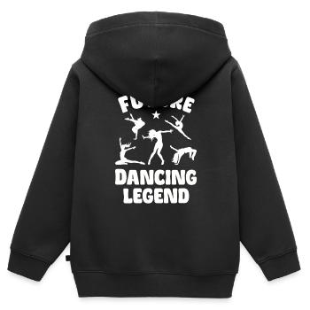 Future Dancing Legend - Sweat Premium à capuche zippé enfant bio - noir - Dos - AI Model Kid Male (0cm)