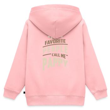 Favorite Pappy - Kids Premium Organic Zip-up Hoodie - rose - Back - AI Model Kid Female (0cm)