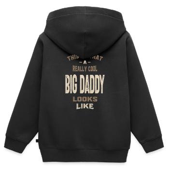 Vraiment cool Big Daddy - Sweat Premium à capuche zippé enfant bio - noir - Dos - AI Model Kid Male (0cm)