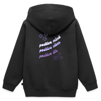 Positive mind, positive vibes, positive life - Kinder Premium Organic Zip Hoodie - Schwarz - Hinten - AI Model Kid Male (0cm)