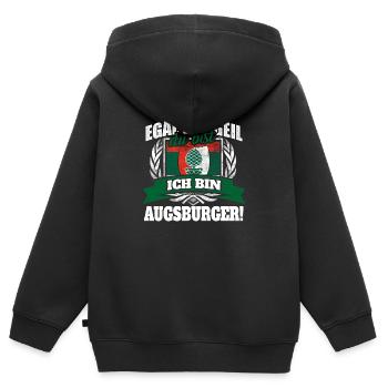 Augsburger Augsburg Augschburg Geschenk - Kinder Premium Organic Zip Hoodie - Schwarz - Hinten - AI Model Kid Male (0cm)