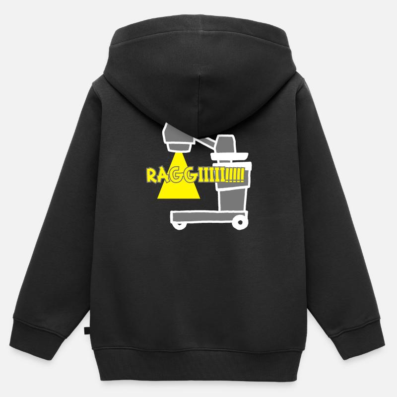 Rayons X portables - Sweat Premium à capuche zippé enfant bio - noir
