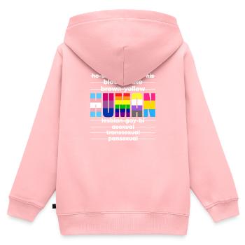 Humane - Kids Premium Organic Zip-up Hoodie - rose - Back - AI Model Kid Female (0cm)