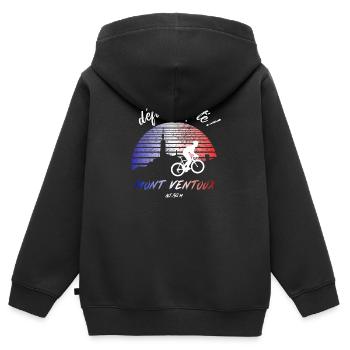 Vélo de route à vélo Mont Ventoux? Défi accepté ! - Sweat Premium à capuche zippé enfant bio - noir - Dos - AI Model Kid Male (0cm)