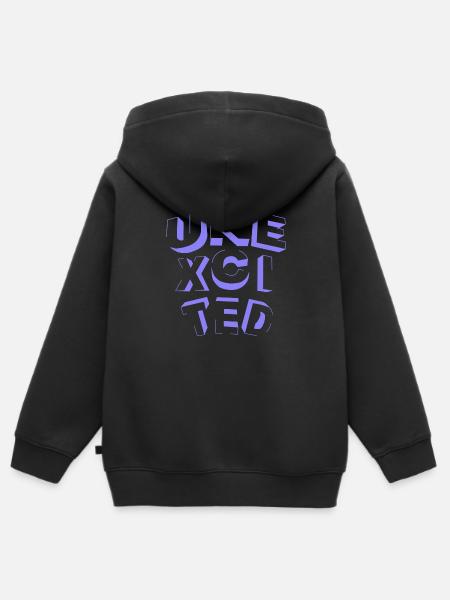 unexcited purple - Kinder Premium Organic Zip Hoodie - Schwarz