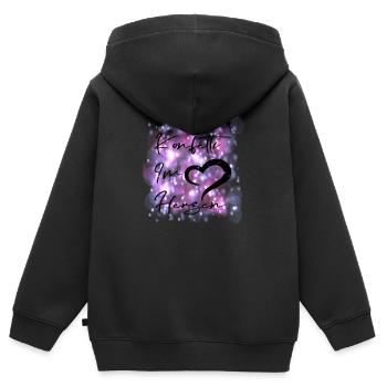 Konfetti im Herzen - Kinder Premium Organic Zip Hoodie - Schwarz - Hinten - AI Model Kid Male (0cm)
