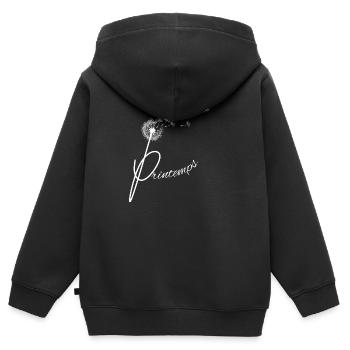 Frühling - Löwenzahn - Kinder Premium Organic Zip Hoodie - Schwarz - Hinten - AI Model Kid Male (0cm)
