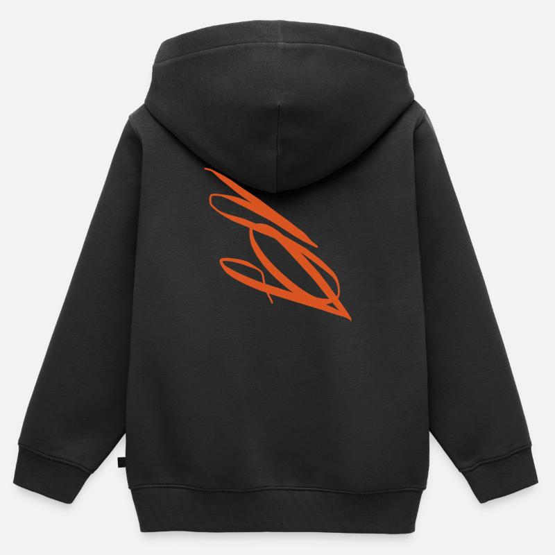 Sweat à capuche unisexe cool - Sweat Premium à capuche zippé enfant bio - noir