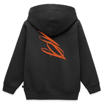 Calligraphy Contest Letter S - Kids Premium Organic Zip-up Hoodie - black - Back - AI Model Kid Male (0cm)