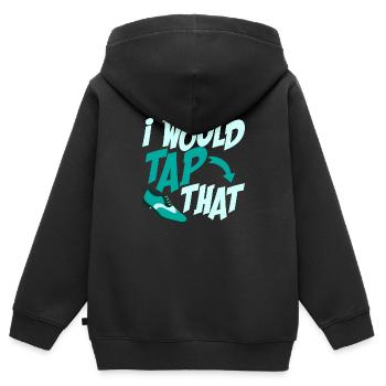 I Would Tap That Tap Dancer Tap Dance - Kinder Premium Organic Zip Hoodie - Schwarz - Hinten - AI Model Kid Male (0cm)