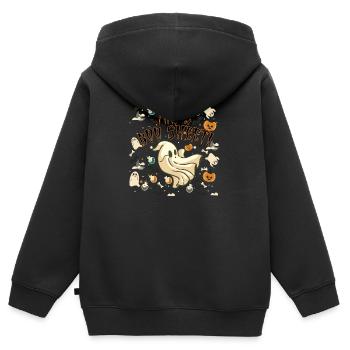 Halloween dieses es Buh-Blatt - Kinder Premium Organic Zip Hoodie - Schwarz - Hinten - AI Model Kid Male (0cm)