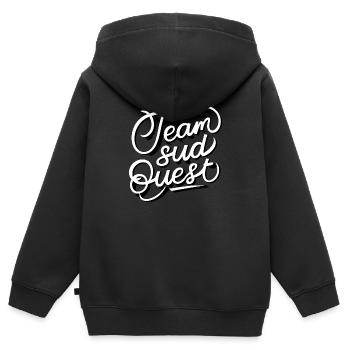 Team sud ouest - Sweat Premium à capuche zippé enfant bio - noir - Dos - AI Model Kid Male (0cm)