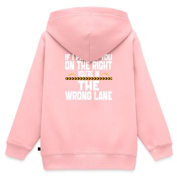 if i Passed You On The Right You're in The Wrong - Kids Premium Organic Zip-up Hoodie - rose - Back - AI Model Kid Female (0cm)