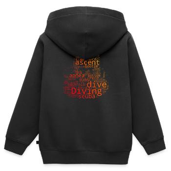 Scuba Diver Scuba Taucher Scuba Tauchen - Kinder Premium Organic Zip Hoodie - Schwarz - Hinten - AI Model Kid Male (0cm)