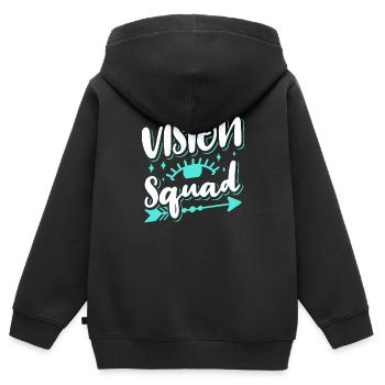 Augenarzt Brille Optometrist Vision Squad - Kinder Premium Organic Zip Hoodie - Schwarz - Hinten - AI Model Kid Male (0cm)